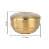 Maxbell Metal Bowl with Lid 304 Stainless Steel Bowl for Salad Appetizer Cereal 13.5cm Aureate