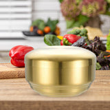 Maxbell Metal Bowl with Lid 304 Stainless Steel Bowl for Salad Appetizer Cereal 13.5cm Aureate
