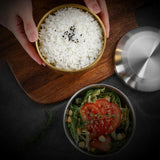 Maxbell Metal Bowl with Lid 304 Stainless Steel Bowl for Salad Appetizer Cereal 12.5cm Argent