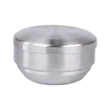 Maxbell Metal Bowl with Lid 304 Stainless Steel Bowl for Salad Appetizer Cereal 12.5cm Argent