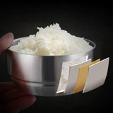 Maxbell Metal Bowl with Lid 304 Stainless Steel Bowl for Salad Appetizer Cereal 12.5cm Argent