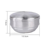 Maxbell Metal Bowl with Lid 304 Stainless Steel Bowl for Salad Appetizer Cereal 13.5cm Argent