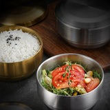 Maxbell Metal Bowl with Lid 304 Stainless Steel Bowl for Salad Appetizer Cereal 13.5cm Argent