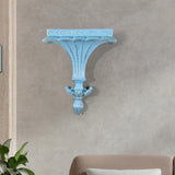 Maxbell Wall Mounted Shelf Ornate Shelves Wall Art Decoration for Entryway Decor Blue