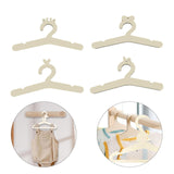 Maxbell 4Pcs Baby Clothes Hanger Wooden Clothes Rack Accessories for Nursery Kids