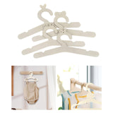 Maxbell 4Pcs Baby Clothes Hanger Wooden Clothes Rack Accessories for Nursery Kids