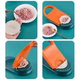 Maxbell Manual Dumpling Wrapper Presser Dumpling Maker 2 in 1 for Baking Pancakes orange