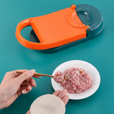 Maxbell Manual Dumpling Wrapper Presser Dumpling Maker 2 in 1 for Baking Pancakes orange