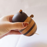 Maxbell Bee Shaped Toothpick Storage Box Cute Impermeable for Shop Bar Decoration