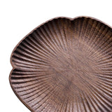 Maxbell Reusable Wooden Coaster Cup Mat Flower Home Decor for Restaurant Countertop Black walnut