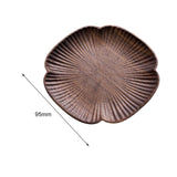 Maxbell Reusable Wooden Coaster Cup Mat Flower Home Decor for Restaurant Countertop Black walnut