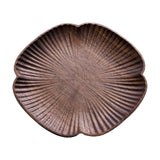 Maxbell Reusable Wooden Coaster Cup Mat Flower Home Decor for Restaurant Countertop Black walnut