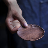 Maxbell Reusable Wooden Coaster Cup Mat Flower Home Decor for Restaurant Countertop Black walnut