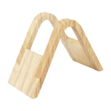 Maxbell Fan Shape Coffee Filter Paper Holder Shelf Stand Wood for Countertop Office Style A