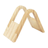 Maxbell Fan Shape Coffee Filter Paper Holder Shelf Stand Wood for Countertop Office Style A
