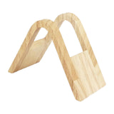 Maxbell Fan Shape Coffee Filter Paper Holder Shelf Stand Wood for Countertop Office Style A