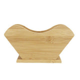 Maxbell Fan Shape Coffee Filter Paper Holder Shelf Stand Wood for Countertop Office Style B