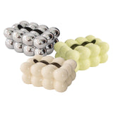 Maxbell Egg Shaped Tissue Boxes Holder Storage Box Ceramic Chic for Hotel Room Decor Argent