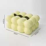 Maxbell Egg Shaped Tissue Boxes Holder Storage Box Ceramic Chic for Hotel Room Decor Green