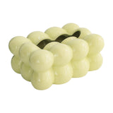 Maxbell Egg Shaped Tissue Boxes Holder Storage Box Ceramic Chic for Hotel Room Decor Green