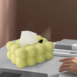 Maxbell Egg Shaped Tissue Boxes Holder Storage Box Ceramic Chic for Hotel Room Decor Green