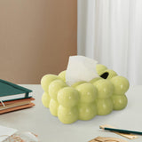 Maxbell Egg Shaped Tissue Boxes Holder Storage Box Ceramic Chic for Hotel Room Decor Green
