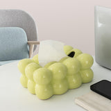 Maxbell Egg Shaped Tissue Boxes Holder Storage Box Ceramic Chic for Hotel Room Decor Green