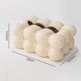 Maxbell Egg Shaped Tissue Boxes Holder Storage Box Ceramic Chic for Hotel Room Decor White