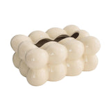 Maxbell Egg Shaped Tissue Boxes Holder Storage Box Ceramic Chic for Hotel Room Decor White
