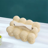 Maxbell Egg Shaped Tissue Boxes Holder Storage Box Ceramic Chic for Hotel Room Decor White