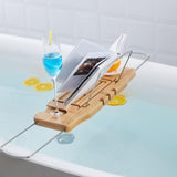 Maxbell Expandable Bathtub Caddy Organizer Shelf Organizer Luxury for Tubs Salon