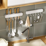 Maxbell Self Sticky Utensil Hanger Rack Kitchenware Holder for Bedroom Spoons Towel Without Hole