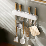 Maxbell Self Sticky Utensil Hanger Rack Kitchenware Holder for Bedroom Spoons Towel With Hole