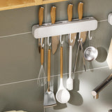 Maxbell Self Sticky Utensil Hanger Rack Kitchenware Holder for Bedroom Spoons Towel With Hole