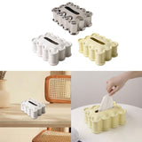 Maxbell Elegant Tissue Dispenser Box Decor Stylish Square for Vanity Table Desk Car Argent