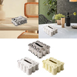 Maxbell Elegant Tissue Dispenser Box Decor Stylish Square for Vanity Table Desk Car Argent