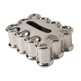 Maxbell Elegant Tissue Dispenser Box Decor Stylish Square for Vanity Table Desk Car Argent