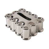 Maxbell Elegant Tissue Dispenser Box Decor Stylish Square for Vanity Table Desk Car Argent