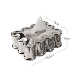 Maxbell Elegant Tissue Dispenser Box Decor Stylish Square for Vanity Table Desk Car Argent