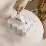 Maxbell Elegant Tissue Dispenser Box Decor Stylish Square for Vanity Table Desk Car White