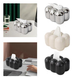Maxbell Toilet Paper Holder Box Practical Cute for NightStand Tabletop Living Room Argent