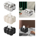 Maxbell Toilet Paper Holder Box Practical Cute for NightStand Tabletop Living Room Argent