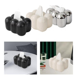 Maxbell Toilet Paper Holder Box Practical Cute for NightStand Tabletop Living Room Argent
