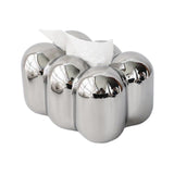 Maxbell Toilet Paper Holder Box Practical Cute for NightStand Tabletop Living Room Argent