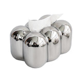 Maxbell Toilet Paper Holder Box Practical Cute for NightStand Tabletop Living Room Argent