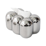Maxbell Toilet Paper Holder Box Practical Cute for NightStand Tabletop Living Room Argent
