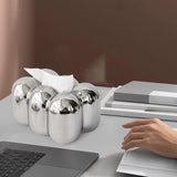 Maxbell Toilet Paper Holder Box Practical Cute for NightStand Tabletop Living Room Argent