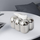 Maxbell Toilet Paper Holder Box Practical Cute for NightStand Tabletop Living Room Argent