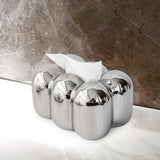 Maxbell Toilet Paper Holder Box Practical Cute for NightStand Tabletop Living Room Argent