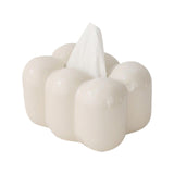 Maxbell Toilet Paper Holder Box Practical Cute for NightStand Tabletop Living Room White